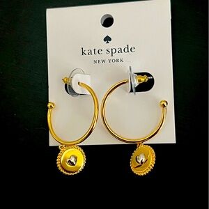 Kate Spade Heartful Hoop earrings, Gold/ Silver NWT